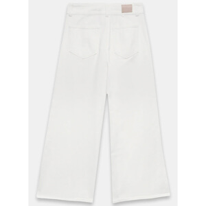 Mint Velvet White Cropped Wide Jeans